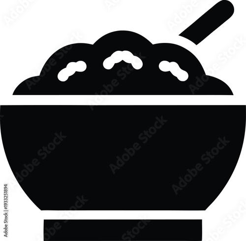 geisha rice powder box silhouette vector illustration on transparent background