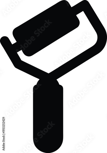 bluetooth facial roller silhouette vector illustration on transparent background