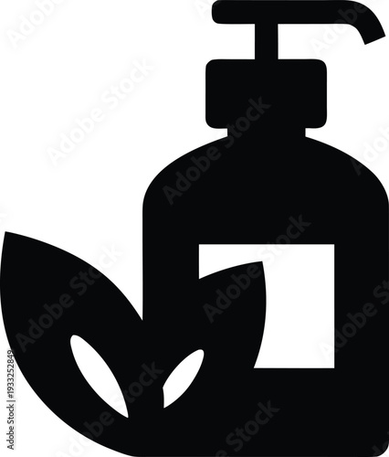 adaptogen body serum silhouette vector illustration on transparent background