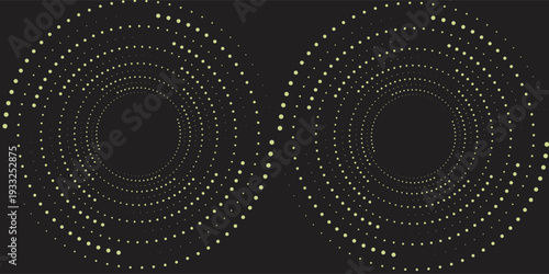 Half tone circle, Clean dot swirl pattern, Circle design elements, Spiral, Swirl shape made of circular pattern of dots