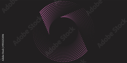 Half tone circle, Clean dot swirl pattern, Circle design elements, Spiral, Swirl shape made of circular pattern of dots