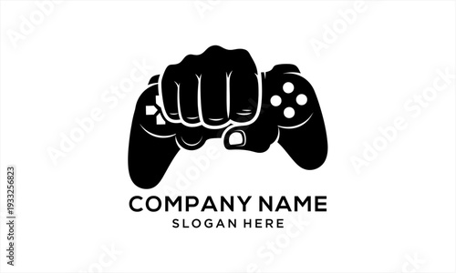 Fist holding a video game controller in a powerful and determined grip.