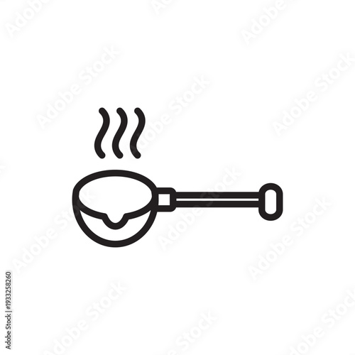 Foundry ladle icon. Molten metal transport, representing refractory pouring hardware, metallurgical engineering tools, industrial casting systems, liquid steel handling, and furnace manufacturing.