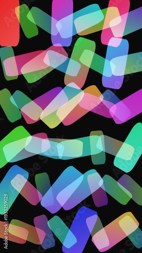 Colorful Abstract Shapes in Motion.