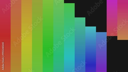 Rainbow Color Gradient Staircase Pattern.