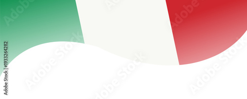 Italy flag wave background with transparent border frame