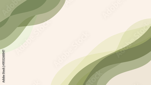 Elegant sage green abstract background with smooth flowing curves and gentle gradients. Perfect for eco-friendly branding, wellness products, natural themes, packaging, and calm modern design projects