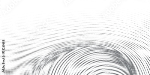 High-Quality Vector Halftone Dot Pattern Radiant Burst in Black and White, Ideal for Marketing Banners and Product Backgrounds