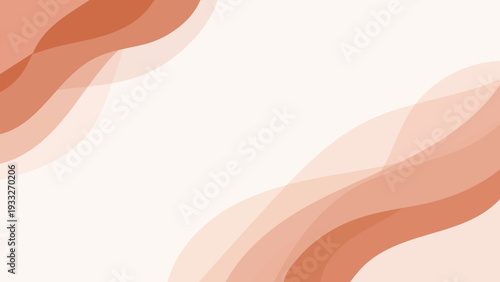 Stylish terracotta abstract background with flowing layered shapes and warm earthy tones. Ideal for lifestyle branding, interior themes, packaging, social media graphics, and modern aesthetic design