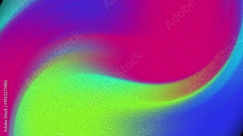 Vibrant Abstract Grainy Colorful Background with Swirling Patterns Hues Noise Texture Design Element.