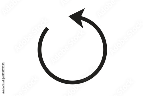 Single Clockwise Arrow Icon for Refresh, Repeat, and Circular Processes