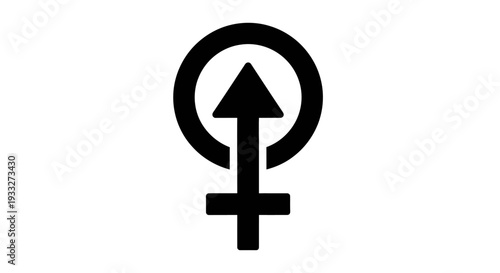 Female Power Symbol Icon Graphic Representation.