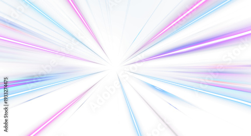Fotografie Panoramic high speed technology concept, light abstract background