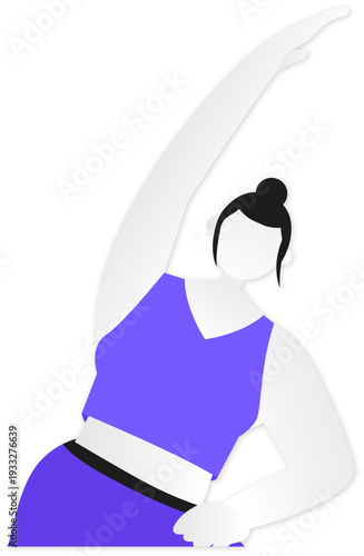 A Woman doing Yoga Illustration