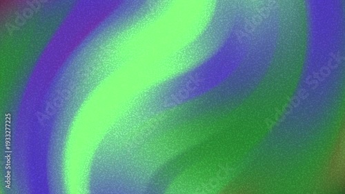 Vibrant abstract Grainy background with swirling green and purple Hues Noise Texture Design Element.