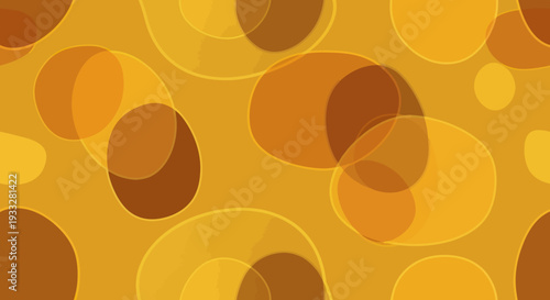 Abstract golden pattern of translucent circles