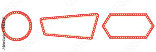 marquee sign box set, light board in retro vintage style for circus, casino, karaoke bar and open mic events, glowing marquee light frame collection with classic bulbs for theater entrance decoration 