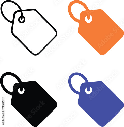 Colorful Price Tags labels shopping retail