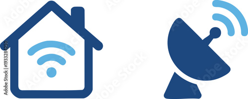 Set of 2 internet icons vector