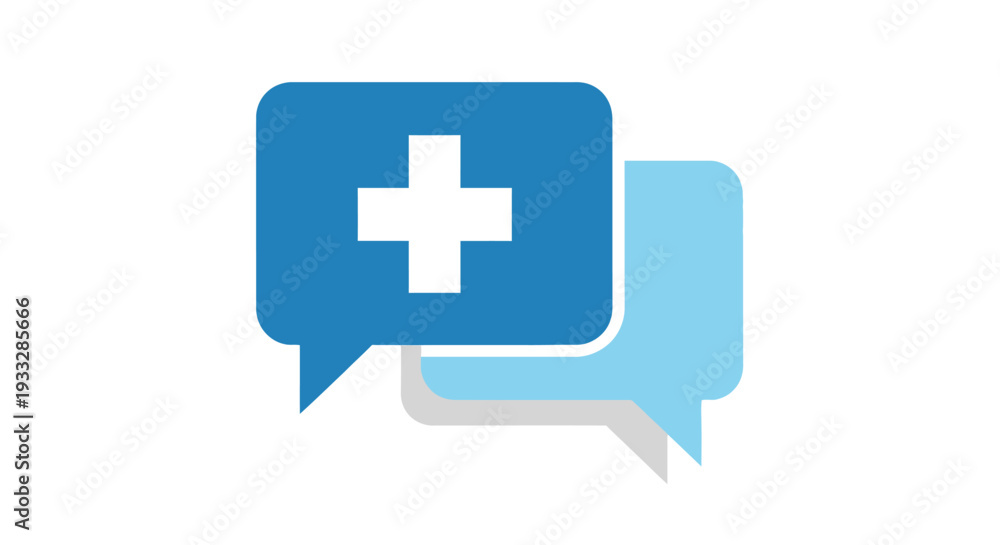 Obraz premium Medical Chat Bubble Vector Icon