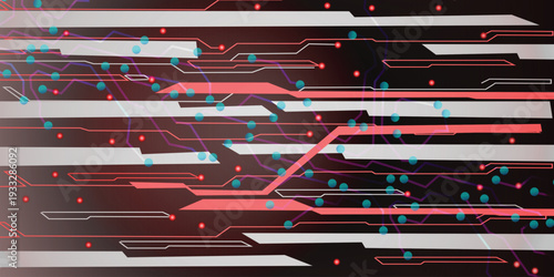 A visually stunning 2D futuristic circuit board illustration,A visually stunning 2D futuristic circuit board illustration,