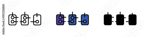 Biological cell or sample icons set