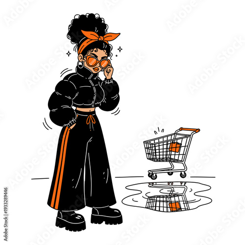 Woman in Black Dress Talking on Phone.