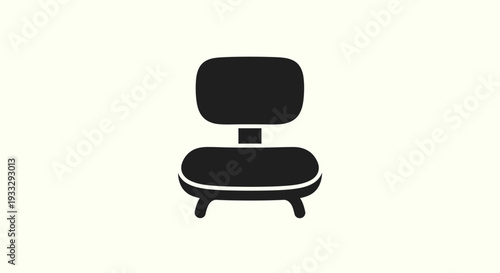 Isolated silhouette of a modern chair on a plain background
