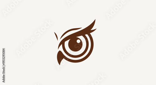 Stylized owl eye, sharp lines