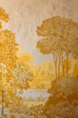 Canary Yellow Fading Gently into Cream Background