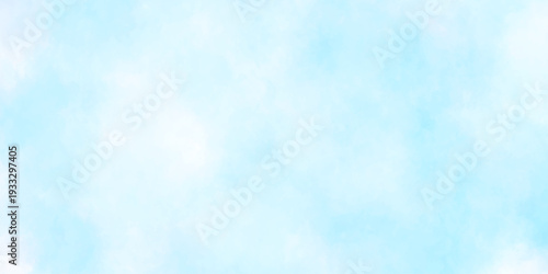 Abstract Turquoise and Blue Winter Watercolor Background with Ethereal Cloud Texture, Soft Gradient Diffusion, Snowy Sky Pattern, and Minimalist Artistic Design Backdrop.