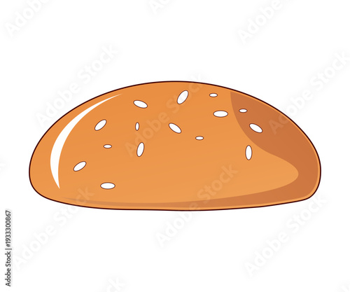 Delicious sesame seed bun for burgers and sandwiches