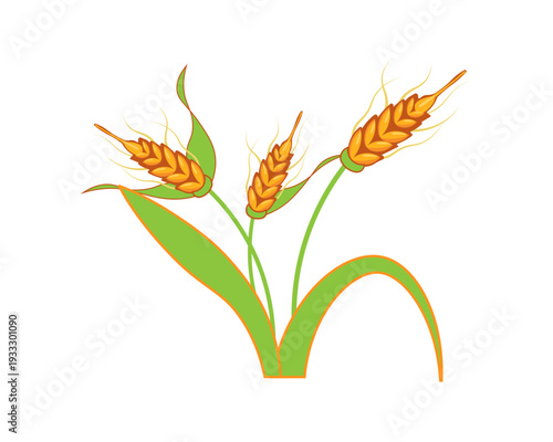 Golden wheat stalks swaying in the breeze naturally