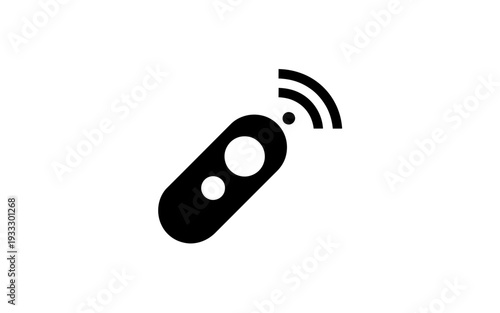 Simple wireless remote control symbol with signal waves