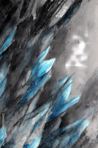 Charcoal and Icy Blue Grain Background