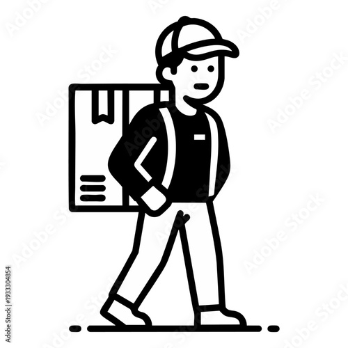 Delivery Man with Backpack