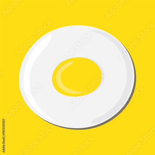 Egg omelet icon simple flat vector illustration. eps 10.