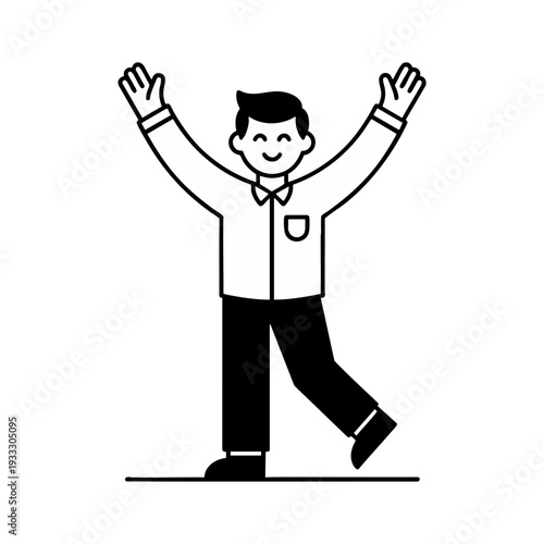 Happy Man Celebrating Success