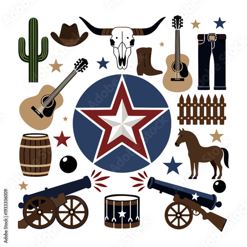 Western Themed Icon Set