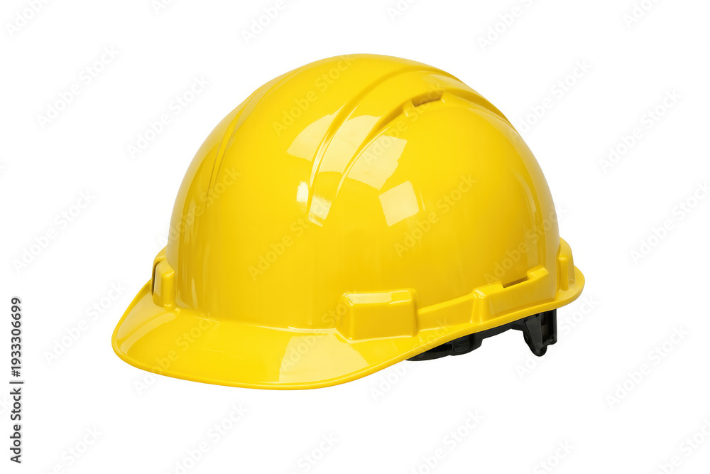 Fototapeta premium Yellow hard hat representing safety and construction work