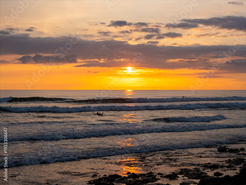 Last waves at sunset