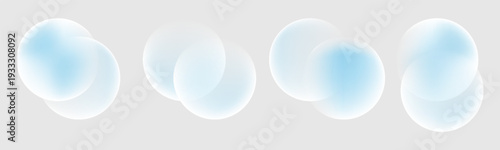 Set color circle gradient noise gradation. Abstract colorful watercolor blur mesh on isolated transparent background.