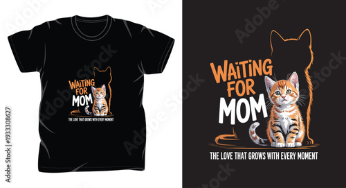 cat graphic vector art t shirt design print template