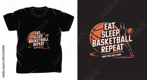 basketball graphic vector art t shirt design print template  