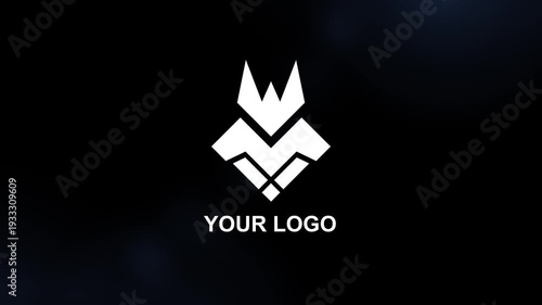 Logo animation with 3D rendering.