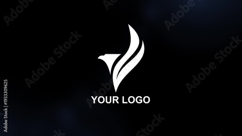 Logo of a cute eagle with 3D animation.