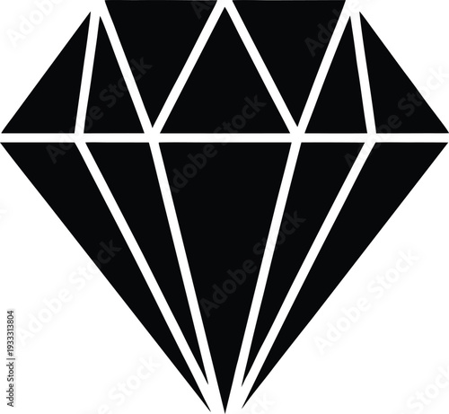 Diamond gemstone isolated illustration.