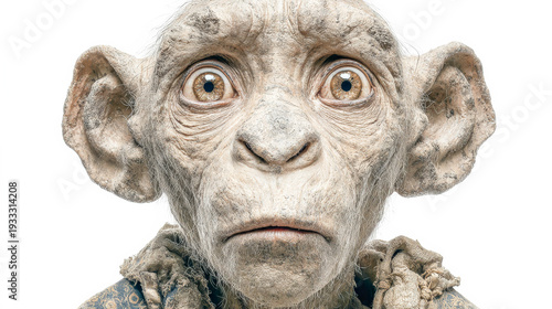Gollum character looking anxious with wide eyes