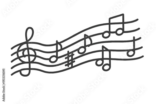 Musical Notes on Staff