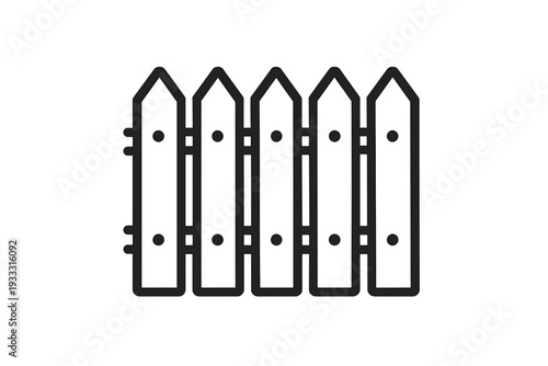 Stylized outline of a wooden picket fence